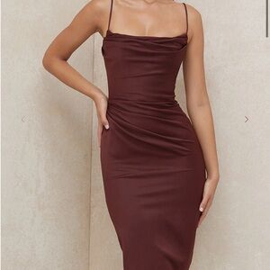 HouseofCB Anja dress color: Raisin